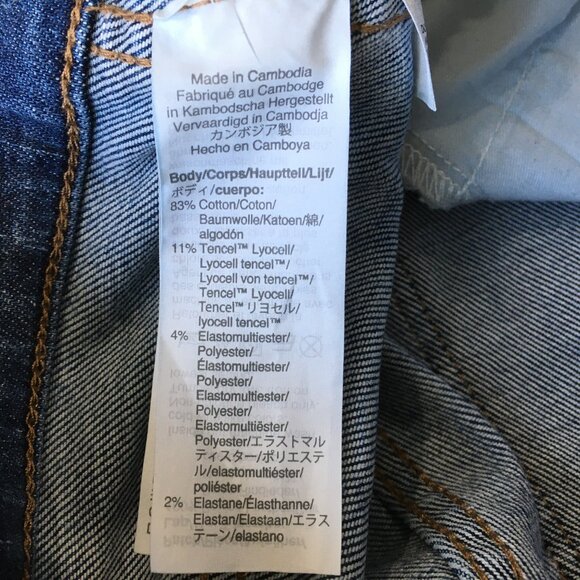 MADEWELL Petite 5 Pocket Logo Hardware Med/Dark Wash 10" High Rise Skinny Jeans - Picture 4 of 9